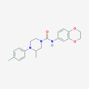 N-(2,3-dihydro-1,4-benzodioxin-6-yl)-3-methyl-4-(4-methylphenyl)-1-piperazinecarboxamide