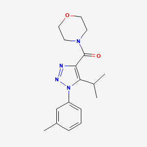 molecular formula C17H22N4O2 B4591768 4-[1-(3-METHYLPHENYL)-5-(PROPAN-2-YL)-1H-1,2,3-TRIAZOLE-4-CARBONYL]MORPHOLINE 