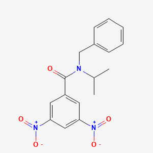 molecular formula C17H17N3O5 B4591778 N-benzyl-3,5-dinitro-N-(propan-2-yl)benzamide 