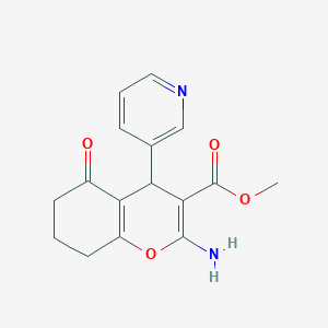 Methyl 2-amino-5-oxo-4-pyridin-3-yl-4,6,7,8-tetrahydrochromene-3-carboxylate