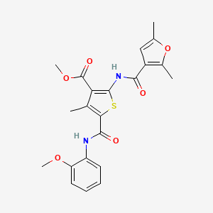 molecular formula C22H22N2O6S B4591812 METHYL 2-(2,5-DIMETHYLFURAN-3-AMIDO)-5-[(2-METHOXYPHENYL)CARBAMOYL]-4-METHYLTHIOPHENE-3-CARBOXYLATE 