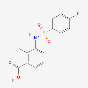 3-{[(4-fluorophenyl)sulfonyl]amino}-2-methylbenzoic acid