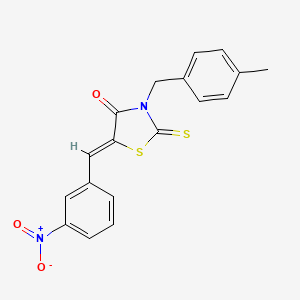 molecular formula C18H14N2O3S2 B4591838 3-(4-methylbenzyl)-5-(3-nitrobenzylidene)-2-thioxo-1,3-thiazolidin-4-one 