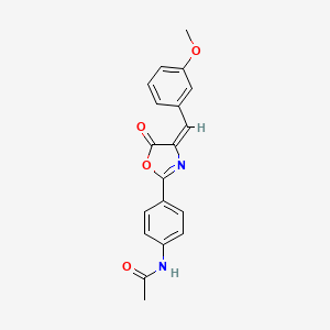 molecular formula C19H16N2O4 B4591846 N-{4-[(4E)-4-[(3-METHOXYPHENYL)METHYLIDENE]-5-OXO-4,5-DIHYDRO-1,3-OXAZOL-2-YL]PHENYL}ACETAMIDE 