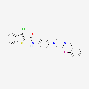 3-chloro-N-{4-[4-(2-fluorobenzyl)-1-piperazinyl]phenyl}-1-benzothiophene-2-carboxamide