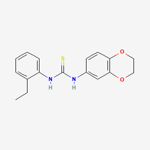 molecular formula C17H18N2O2S B4591876 N-(2,3-二氢-1,4-苯二氧杂环-6-基)-N'-(2-乙基苯基)硫脲 