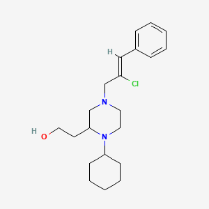 2-{4-[(2Z)-2-chloro-3-phenyl-2-propen-1-yl]-1-cyclohexyl-2-piperazinyl}ethanol