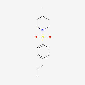 molecular formula C15H23NO2S B4591942 4-甲基-1-[(4-丙基苯基)磺酰基]哌啶 