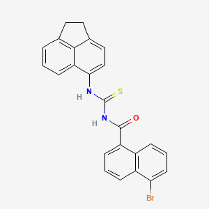 molecular formula C24H17BrN2OS B4591969 5-溴-N-[(1,2-二氢-5-芴甲基氨基)碳硫酰]-1-萘酰胺 