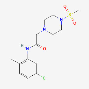 molecular formula C14H20ClN3O3S B4591989 N-(5-chloro-2-methylphenyl)-2-(4-methanesulfonylpiperazin-1-yl)acetamide 