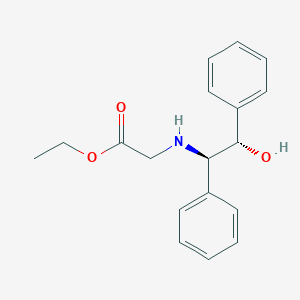molecular formula C18H21NO3 B045920 乙酸2-((1R,2S)-2-羟基-1,2-二苯基乙氨基)乙酯 CAS No. 112835-62-8