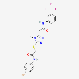 2-[5-({2-[(4-bromophenyl)amino]-2-oxoethyl}sulfanyl)-4-methyl-4H-1,2,4-triazol-3-yl]-N-[3-(trifluoromethyl)phenyl]acetamide