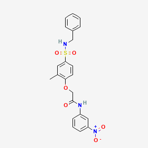 2-{4-[(benzylamino)sulfonyl]-2-methylphenoxy}-N-(3-nitrophenyl)acetamide