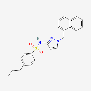 N-{1-[(NAPHTHALEN-1-YL)METHYL]-1H-PYRAZOL-3-YL}-4-PROPYLBENZENE-1-SULFONAMIDE