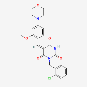 1-(2-chlorobenzyl)-5-[2-methoxy-4-(4-morpholinyl)benzylidene]-2,4,6(1H,3H,5H)-pyrimidinetrione