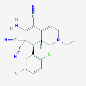 6-amino-8-(2,5-dichlorophenyl)-2-ethyl-2,3,8,8a-tetrahydro-5,7,7(1H)-isoquinolinetricarbonitrile