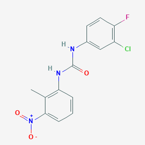 1-(3-Chloro-4-fluorophenyl)-3-(2-methyl-3-nitrophenyl)urea