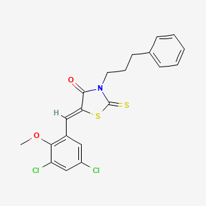 5-(3,5-dichloro-2-methoxybenzylidene)-3-(3-phenylpropyl)-2-thioxo-1,3-thiazolidin-4-one