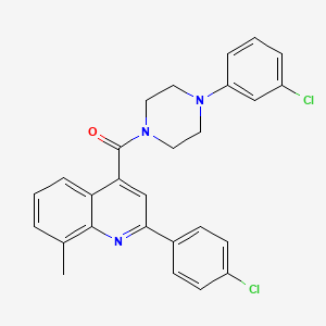 2-(4-chlorophenyl)-4-{[4-(3-chlorophenyl)-1-piperazinyl]carbonyl}-8-methylquinoline