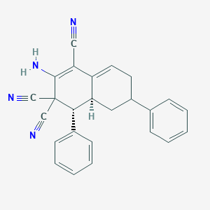 molecular formula C25H20N4 B459212 2-amino-4,6-diphenyl-4a,5,6,7-tetrahydro-1,3,3(4H)-naphthalenetricarbonitrile CAS No. 494792-01-7