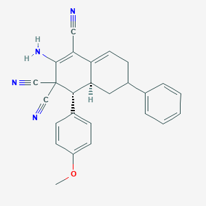 2-amino-4-(4-methoxyphenyl)-6-phenyl-4a,5,6,7-tetrahydro-1,3,3(4H)-naphthalenetricarbonitrile
