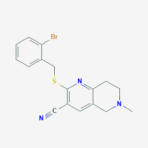 2-[(2-Bromobenzyl)sulfanyl]-6-methyl-5,6,7,8-tetrahydro[1,6]naphthyridine-3-carbonitrile