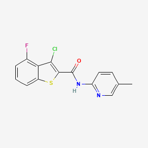 molecular formula C15H10ClFN2OS B4592193 3-氯-4-氟-N-(5-甲基-2-吡啶基)-1-苯并噻吩-2-甲酰胺 