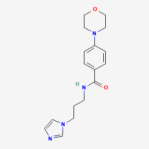 molecular formula C17H22N4O2 B4592207 N-[3-(1H-imidazol-1-yl)propyl]-4-(4-morpholinyl)benzamide 