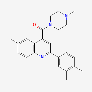 2-(3,4-DIMETHYLPHENYL)-6-METHYL-4-(4-METHYLPIPERAZINE-1-CARBONYL)QUINOLINE