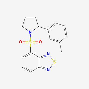 molecular formula C17H17N3O2S2 B4592221 4-[[2-(3-甲基苯基)-1-吡咯烷基]磺酰基]-2,1,3-苯并噻二唑 