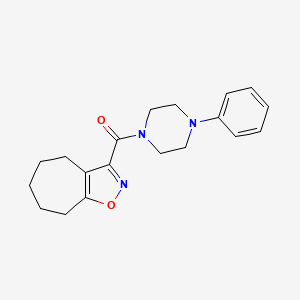 4,5,6,7,8-Pentahydrocyclohepta[2,1-d]isoxazol-3-yl 4-phenylpiperazinyl ketone