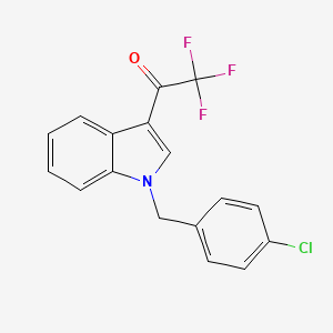 molecular formula C17H11ClF3NO B4592245 1-[1-(4-chlorobenzyl)-1H-indol-3-yl]-2,2,2-trifluoroethanone 