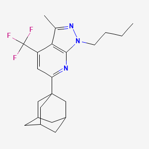 molecular formula C22H28F3N3 B4592252 6-(1-金刚烷基)-1-丁基-3-甲基-4-(三氟甲基)-1H-吡唑并[3,4-b]吡啶 