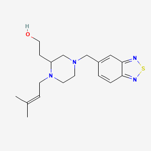 molecular formula C18H26N4OS B4592256 2-[4-(2,1,3-benzothiadiazol-5-ylmethyl)-1-(3-methyl-2-buten-1-yl)-2-piperazinyl]ethanol 