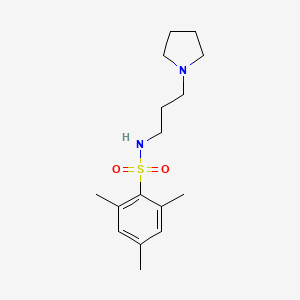 molecular formula C16H26N2O2S B4592264 2,4,6-三甲基-N-[3-(1-吡咯烷基)丙基]苯磺酰胺 