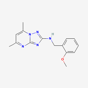 N-[(2-methoxyphenyl)methyl]-5,7-dimethyl-[1,2,4]triazolo[1,5-a]pyrimidin-2-amine