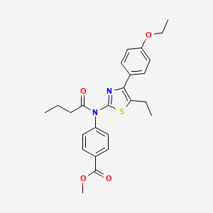 Methyl 4-[butanoyl-[4-(4-ethoxyphenyl)-5-ethyl-1,3-thiazol-2-yl]amino]benzoate