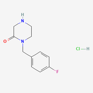 molecular formula C11H14ClFN2O B4592299 1-(4-氟苄基)-2-哌嗪酮盐酸盐 