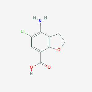 B045923 4-amino-5-chloro-2,3-dihydrobenzofuran-7-carboxylic Acid CAS No. 123654-26-2