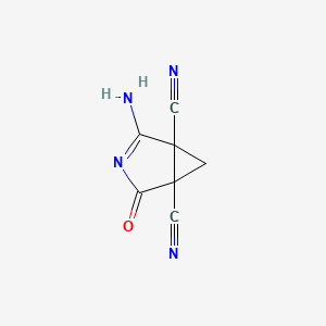 molecular formula C7H4N4O B4592303 2-amino-4-oxo-3-azabicyclo[3.1.0]hex-2-ene-1,5-dicarbonitrile 