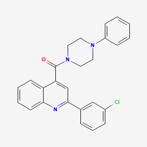 [2-(3-CHLOROPHENYL)-4-QUINOLYL](4-PHENYLPIPERAZINO)METHANONE