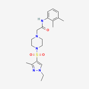 molecular formula C20H29N5O3S B4592336 N~1~-(2,3-DIMETHYLPHENYL)-2-{4-[(1-ETHYL-3-METHYL-1H-PYRAZOL-4-YL)SULFONYL]PIPERAZINO}ACETAMIDE 