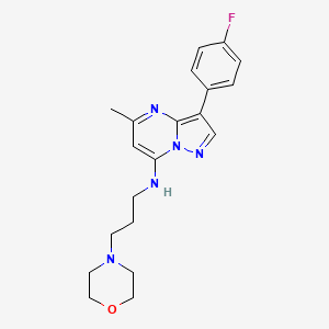 molecular formula C20H24FN5O B4592347 3-(4-氟苯基)-5-甲基-N-[3-(4-吗啉基)丙基]吡唑并[1,5-a]嘧啶-7-胺 