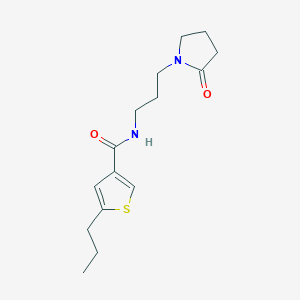 molecular formula C15H22N2O2S B4592362 N-[3-(2-氧代-1-吡咯烷基)丙基]-5-丙基-3-噻吩甲酰胺 