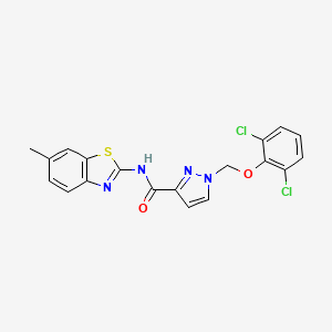 1-[(2,6-dichlorophenoxy)methyl]-N-(6-methyl-1,3-benzothiazol-2-yl)-1H-pyrazole-3-carboxamide