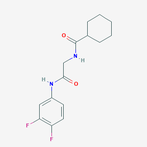 molecular formula C15H18F2N2O2 B4592399 N-{2-[(3,4-二氟苯基)氨基]-2-氧代乙基}环己烷甲酰胺 