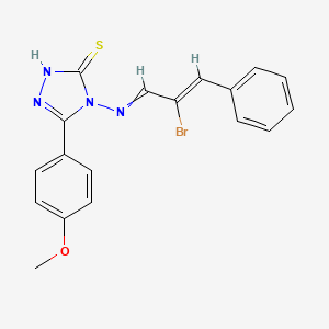 4-{[(2Z)-2-bromo-3-phenylprop-2-en-1-ylidene]amino}-5-(4-methoxyphenyl)-4H-1,2,4-triazole-3-thiol