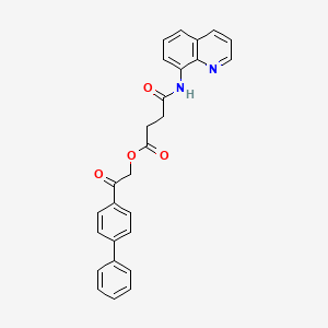 molecular formula C27H22N2O4 B4592415 2-(4-biphenylyl)-2-oxoethyl 4-oxo-4-(8-quinolinylamino)butanoate 