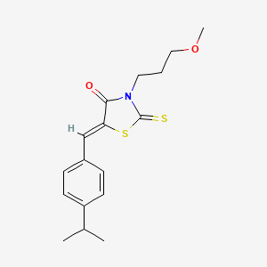 molecular formula C17H21NO2S2 B4592420 5-(4-isopropylbenzylidene)-3-(3-methoxypropyl)-2-thioxo-1,3-thiazolidin-4-one 