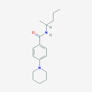 molecular formula C17H26N2O B4592431 N-(1-甲基丁基)-4-(1-哌啶基)苯甲酰胺 